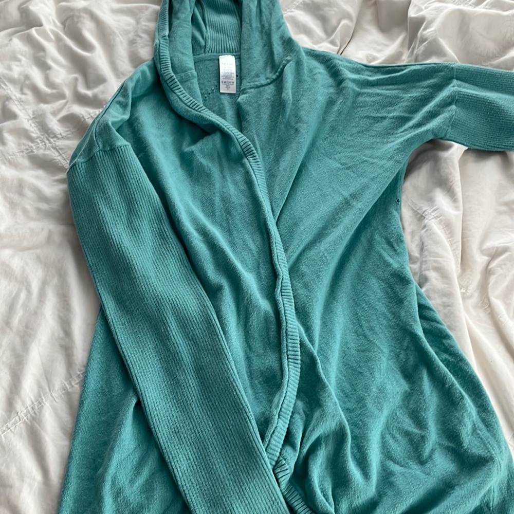 teal ivivva ( lululemon) cardigan 12 girl